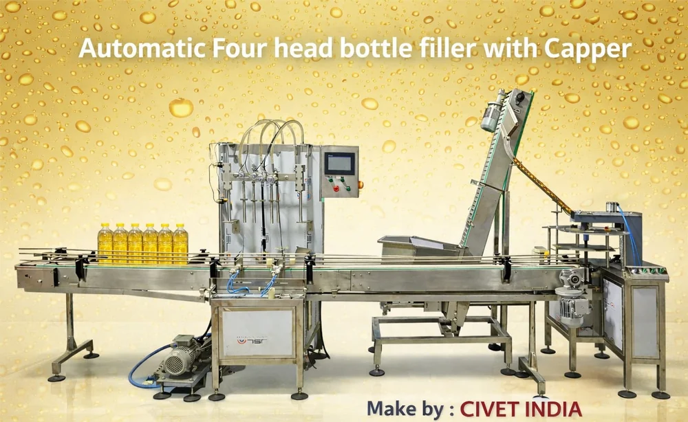 Automatic Liquid Filling, Capping & Labelling Machine