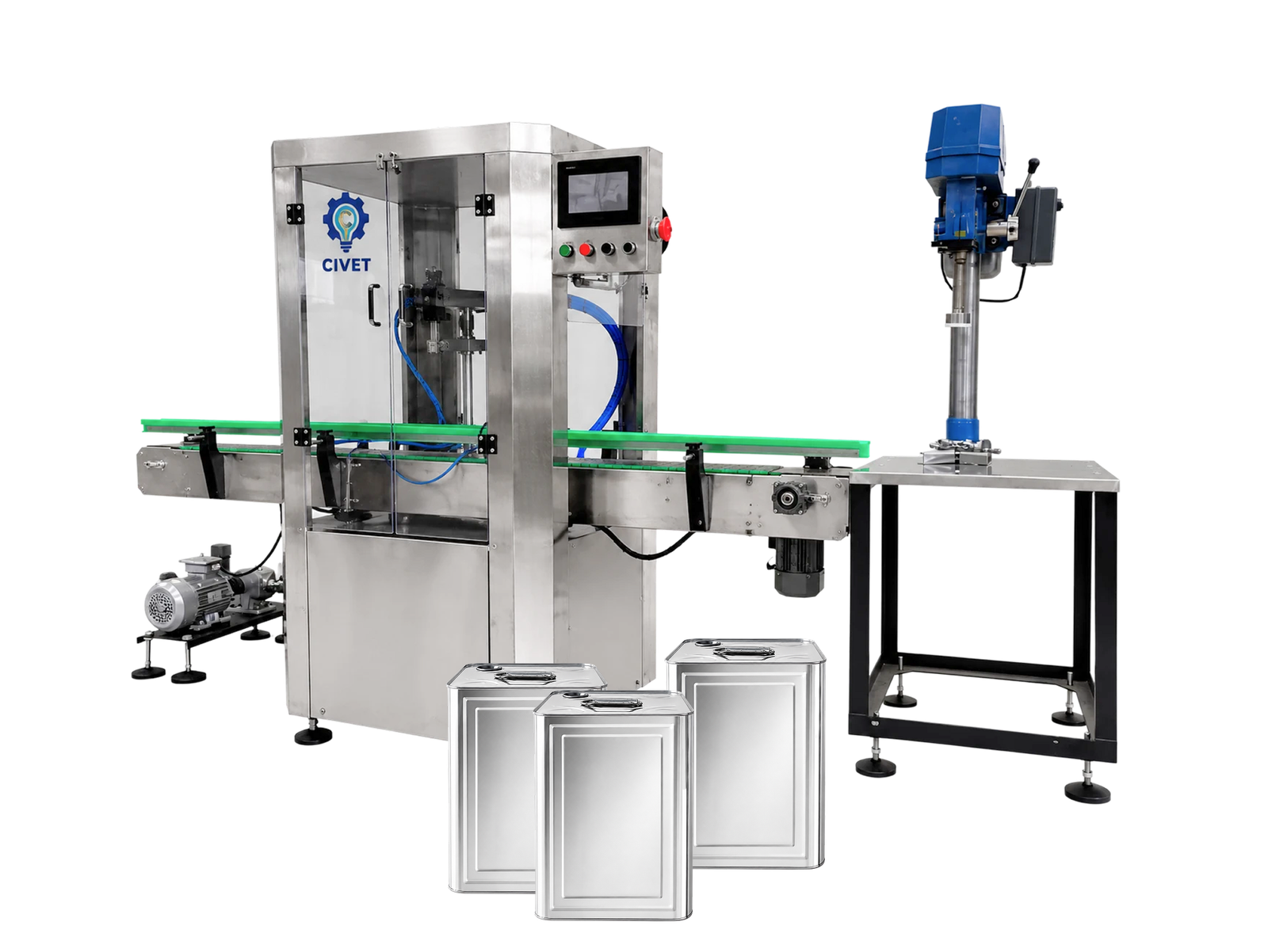 Four Head Bottle Filler with Capper Machine